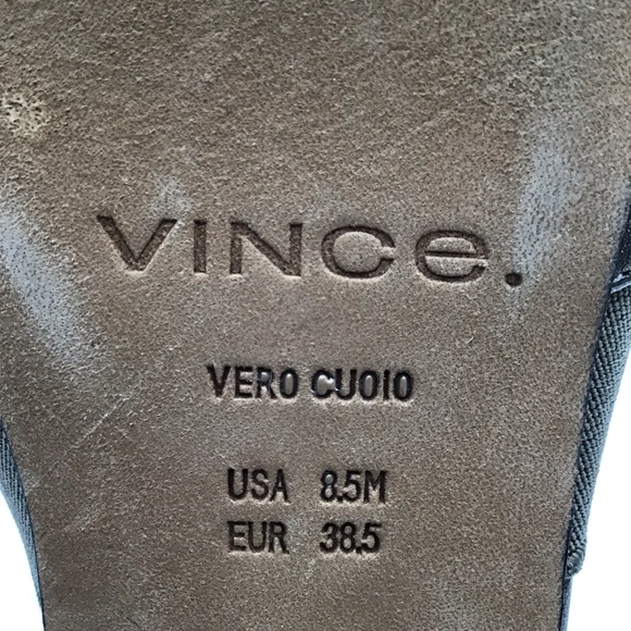 🔴SOLD🔴New Vince Nadette Bronze Leather Slide mules flat shoes 8.5 M - Picture 9 of 10